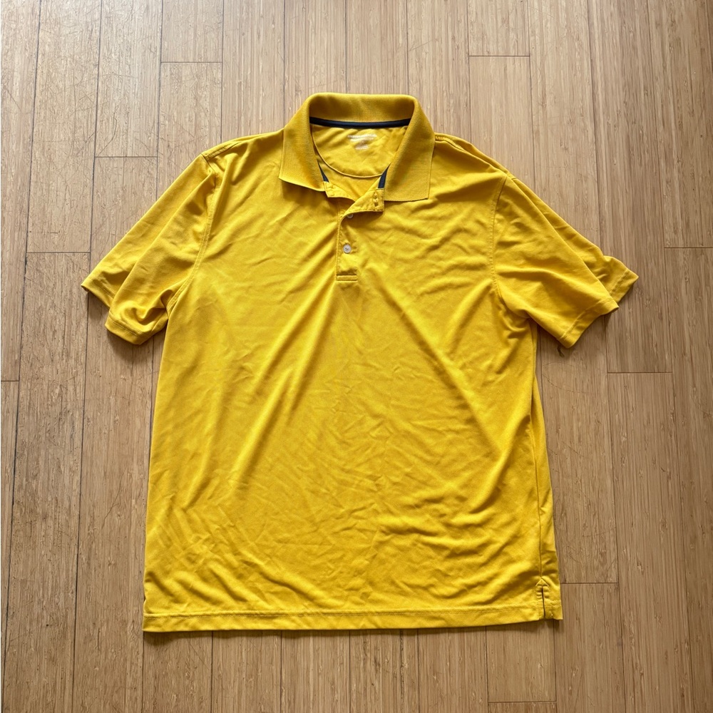 Amazon Essentials Men's Bright Yellow Polo Shirt